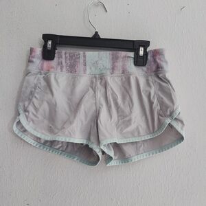 Ivivva Light Gray Athletic Shorts with Pastel Accents